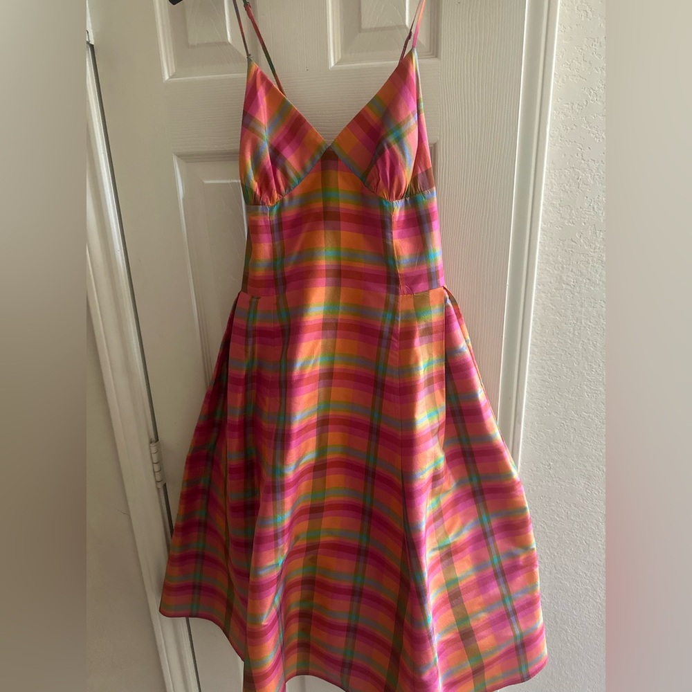 Isaac Mizrahi Multicolor Plaid Dress